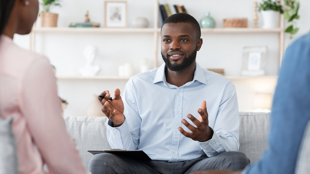Person working on a computer in an office